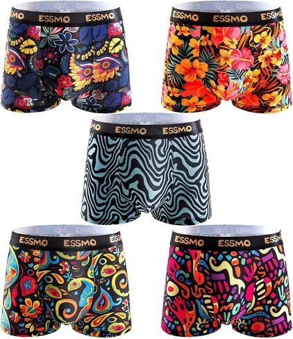Men's Underwear Boxer Briefs 5 Pack Moisture Wicking Boxer Brief for Men in Saudi Arabia
