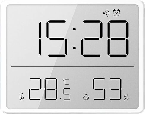 شاشة LCD ، شاشة درجة الحرارة والرطوبة ، تصميم رفيع للغاية مع جهاز إنذار صغير متعدد الوظائف يعمل بالبطارية in Kuwait