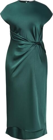City Chic Women's Plus Size Dress - Beatrix Knot Satin in Saudi Arabia