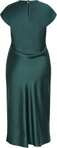 City Chic Women's Plus Size Dress - Beatrix Knot Satin in Saudi Arabia
