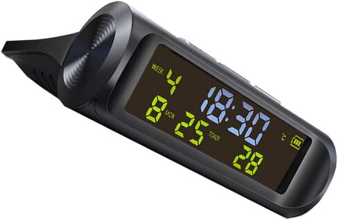 Cabilock Car Dashboard Clock Solar Thermometer for Accurate Temperature and Display Multifunctional Vehicle Clock for Automotive Use Easy to Read and Install in Saudi Arabia