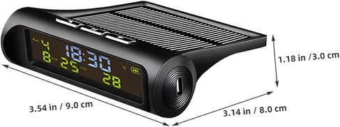 Cabilock Car Dashboard Clock Solar Thermometer for Accurate Temperature and Display Multifunctional Vehicle Clock for Automotive Use Easy to Read and Install in Saudi Arabia