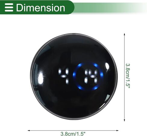Motoforti Car Clock Black Circle White Light Analog Clock for Car Round ABS/Rubber 3.8x3.8x0.9cm Sticky Water Proof/Display Time 1 Pcs in Saudi Arabia