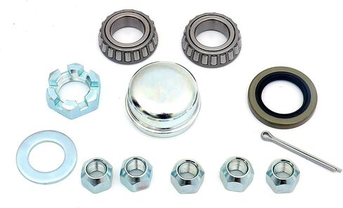 FKG Trailer Hub Kit 5 Bolt on 4.5 بوصة دائرة ملائمة للمحاور 2000 رطل مع 1 "مغزل مستقيم in Saudi Arabia