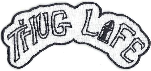 Thug Life Tattoo Patch Ink Badge Script Iron On Embroidered in Saudi Arabia