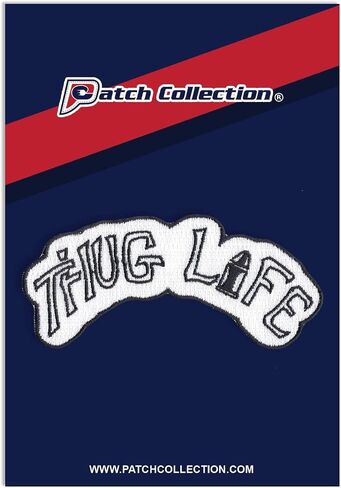 Thug Life Tattoo Patch Ink Badge Script Iron On Embroidered in Saudi Arabia