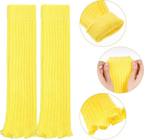 Leg Warmers Fishnet Gloves Fingerless Set Knit Long Socks for Women Girls 80s 90s Party Accessories Halloween in Kuwait