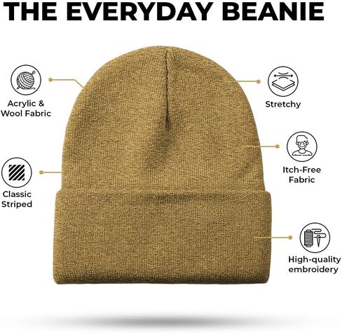 Custom Personalized Embroidery Print Men Womens Winter Knitted Pom-Pom Beanie Hat with Faux Fur Pompom Warm Skull Cap Beanie in Saudi Arabia