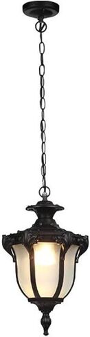 Lnptal European European Pendant Light ، مصباح معلق من البرونز العتيقة ، ثريا الظل الزجاجية في الهواء الطلق للمدخل ، المدخل ، بهو ، الشرفة (النحاس) in Saudi Arabia