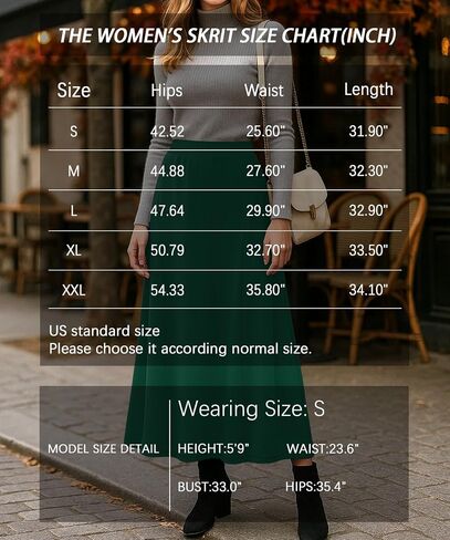 YSYOKOW Long Skirts for Women Flowy Elastic High Waist Midi A-line Skirt for 2026 Casual Boho Trendy in Kuwait