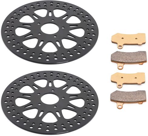 TOFR 11.8" Front Brake Rotors Discs Pads for Harley TRIKE 2009-2013 V-ROD 2007-2009 TOURING Road Glide Ultra Custom Road King Classic Electra Glide 2008-2020 in Saudi Arabia