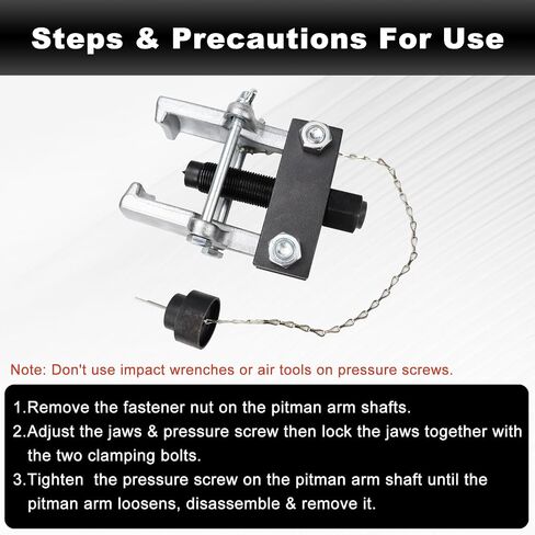 USTAR 6497 Pitman Arm Puller, Max. Spread 3 1/4 in Heavy Duty Adjustable Jaws Bearing Puller Pull & Repair Pitman Arms, Bearings, Collars, Gears, More Light Truck & Car Repair Tool in Saudi Arabia
