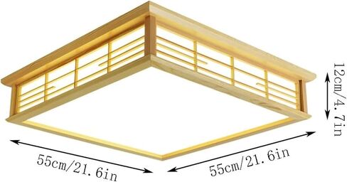 Lnptal اليابانية على الطراز الياباني LED LED Flush Mount Seiling Light ، مربع تاتامي مصباح الإضاءة الإضاءة لغرفة النوم وغرفة المعيشة وغرفة الشاي (35 سم) in Kuwait