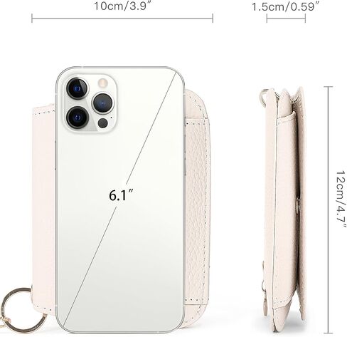 محفظة حامل بطاقة ائتمان صغيرة Sendefn للنساء RFID حظر جلود مفتاحية المفاتيح Tri-Fold Zipper Pocket Coin Presh in Saudi Arabia