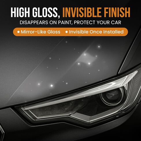 Clear PPF Film for Car – 12" x 50' Roll, 6.5mil TPU Paint Protection Film, High Gloss Paint Shield Against Rubber, Dirt, and Road Debris for Track Day, Road Trips, and DIY Install in Saudi Arabia