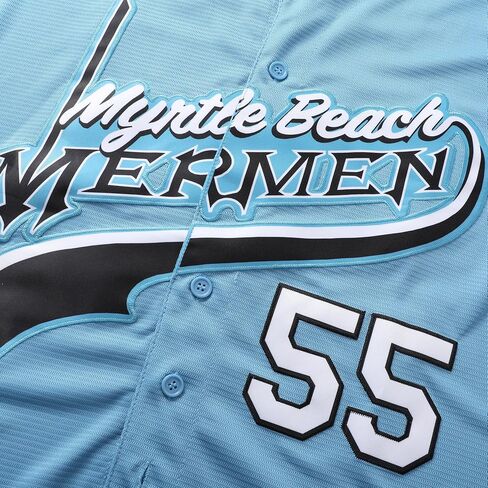 Kenny Powers 55 Baseball Jersey Shirt Movie Movie Baseball Jersey Men Classic Team لعشاق الرياضة واللاعبين-3XL in Kuwait