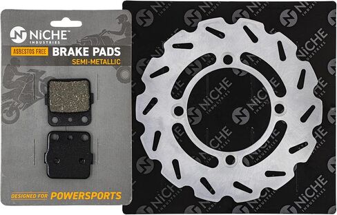 NICHE Rear Right Brake Rotor Pad Semi Metallic Kit For Kawasaki KX100 KX85 KLX140 43082-S013 43082-S014 41080-0170 in Saudi Arabia