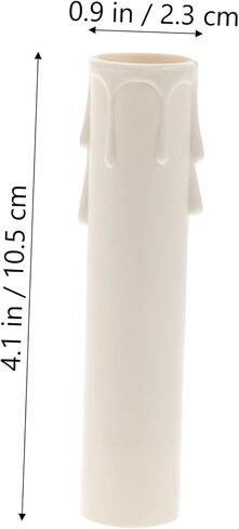 Artibetter 20pcs Candle Socket Covers for Chandelier Waterproof Plastic Sleeves Tall Candle Covers for Chandelier Light Fixtures Lamp Replacement Parts Easy to Install in Saudi Arabia