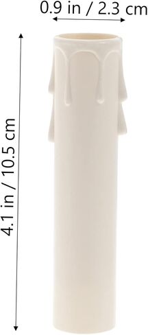 NUOBESTY 20pcs Chandelier Candle Covers Plastic Socket Sleeves for Candelabra Waterproof and Sturdy Lamp Replacement Parts Fits Standard Chandelier Sockets for Home Decor in Saudi Arabia