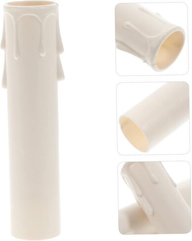 NUOBESTY 20pcs Chandelier Candle Covers Plastic Socket Sleeves for Candelabra Waterproof and Sturdy Lamp Replacement Parts Fits Standard Chandelier Sockets for Home Decor in Saudi Arabia