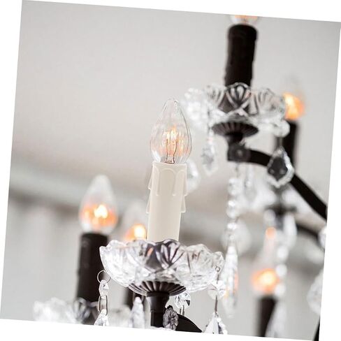 Zerodeko 15PCS Candle Drip Sleeves for Chandelier Plastic Candle Covers Drip Protectors for Candelabra Waterproof Tube Covers for Wedding and Party Decorations in Saudi Arabia
