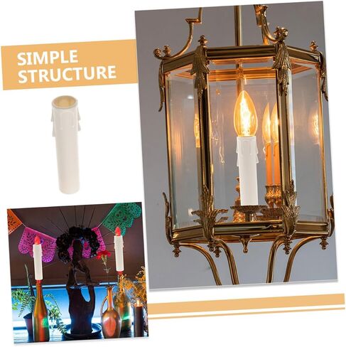 Zerodeko 15PCS Candle Drip Sleeves for Chandelier Plastic Candle Covers Drip Protectors for Candelabra Waterproof Tube Covers for Wedding and Party Decorations in Saudi Arabia