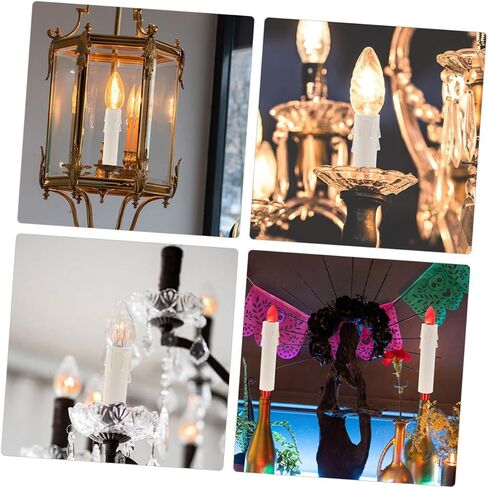 Zerodeko 15PCS Candle Drip Sleeves for Chandelier Plastic Candle Covers Drip Protectors for Candelabra Waterproof Tube Covers for Wedding and Party Decorations in Saudi Arabia