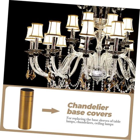 Healifty 6Pcs Metal Chandelier Base Sleeves Candle Light Socket Covers for Candelabra Fixtures Retro Iron Design for Home Lighting Warm Atmosphere Enhancer in Saudi Arabia