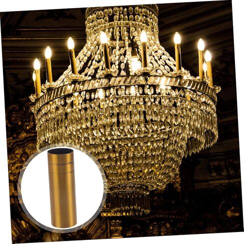 Healifty 6Pcs Metal Chandelier Base Sleeves Candle Light Socket Covers for Candelabra Fixtures Retro Iron Design for Home Lighting Warm Atmosphere Enhancer in Saudi Arabia