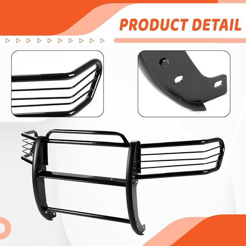 Kojem Black Grill Guard متوافق مع 2000-2006 Toyota Tundra 2001-2004 Toyota Sequoia Steel Black Powder Press Press Grille Grille Bar Bar Bar Bar in Saudi Arabia