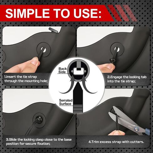Cable Tie Buckle for Car, 300Pcs Nylon Universal Cable Tie Buckle of Self-Locking T Rivet, New Multifunctional Grip Auto Zip Ties Buckles Tool Fasteners for Bumper Retainer Fender Liner in Saudi Arabia