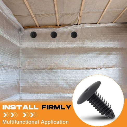 Taiyin 500 Pcs 1" Vapor Barrier Christmas Tree Clips Plastic Bumper Clips Nylon Rivet Clip White Furniture Assembly Shelves Retainer for Crawlspace Barrier Poly Liners, Covers, Encapsulations in Saudi Arabia