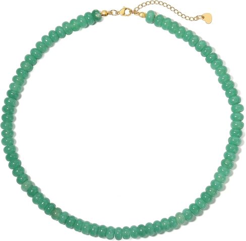 Beaded Necklace for Women,Natural Gemstone Necklace for Women,Colorful Bead Choker Necklace Handmade Surfer Beach Necklace Trendy Jewelry Gift for Women in Kuwait