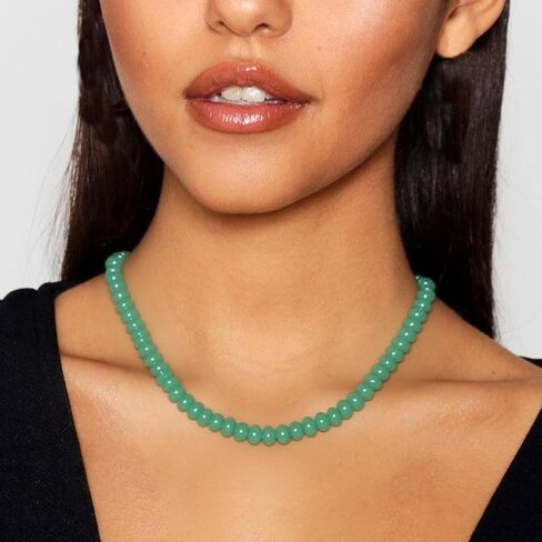 Beaded Necklace for Women,Natural Gemstone Necklace for Women,Colorful Bead Choker Necklace Handmade Surfer Beach Necklace Trendy Jewelry Gift for Women in Kuwait