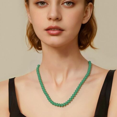 Beaded Necklace for Women,Natural Gemstone Necklace for Women,Colorful Bead Choker Necklace Handmade Surfer Beach Necklace Trendy Jewelry Gift for Women in Kuwait