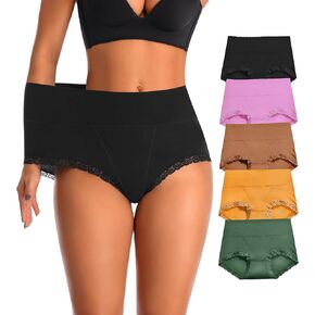 High Waisted Womens Cotton Underwear Tummy Control Comfortable Postpartum Panties Briefs in Saudi Arabia