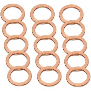 15PCS Oil Drain Plug Gasket, 14mm Copper Oil Drain Plug Washer Gaskets, Compatible for Mercedes Crush Washer OEM Part#: 007603-014106 in Saudi Arabia