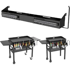 Universal Front Griddle Caddy for Blackstone 28" & 36" Griddles, Front Tool/Bottle Shelf with 2PCS Magnetic Tool Holder & Paper Towel Holder for Blackstone Griddle, Space Saving Storage Caddy in Saudi Arabia