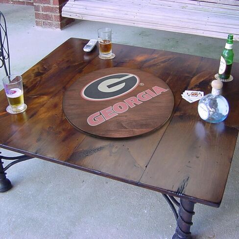 University of Georgia Football Field Tray and Lazy Susan - by Fan Creations - Entertain and Decorate to Show Your Bulldogs Pride in Saudi Arabia
