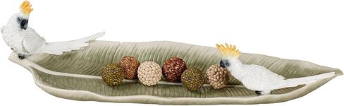 Cockatoo Palm Leaf Decorative Tray White in Saudi Arabia