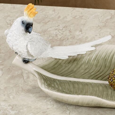 Cockatoo Palm Leaf Decorative Tray White in Saudi Arabia