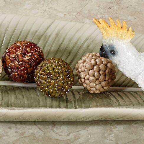 Cockatoo Palm Leaf Decorative Tray White in Saudi Arabia