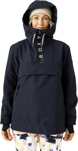 Roxy Women's Shelter Snowboard 10k مقاوم للماء سترة التزلج المعزولة ، طوق Hydrosmart الخالي من PFAS in Kuwait