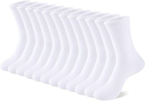 COOVAN Womens Crew Socks Casual Athletic Gym LightWeight Thin Cotton Socks 6 Pairs in Saudi Arabia
