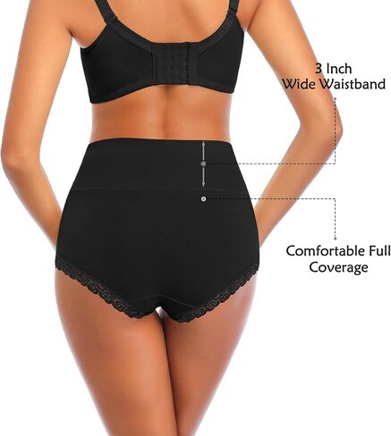 High Waisted Womens Cotton Underwear Tummy Control Comfortable Postpartum Panties Briefs in Saudi Arabia