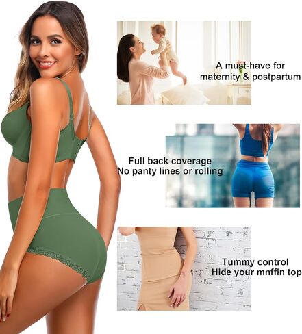 High Waisted Womens Cotton Underwear Tummy Control Comfortable Postpartum Panties Briefs in Saudi Arabia