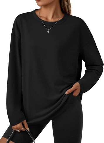 بلوزات نسائية عصرية كبيرة الحجم بلوفر بأكمام طويلة وقمصان غير رسمية موضة خريف 2024 ملابس شتوية in Kuwait