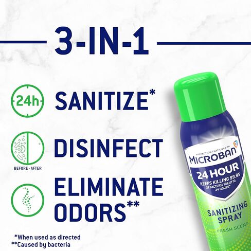 Microban 24 Hour Sanitizing Spray, Fresh Scent 12.5 OZ in Saudi Arabia