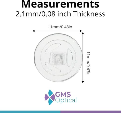 GMS Optical 9mm Small Round Screw in Eyeglass Repair Kit with Screws and Driver, Hard Silicone Nose Pads, Complete Glasses Repair Kit, Factory Replacement Round Non Slip Eyeglass Pads - 10 Pair in Saudi Arabia