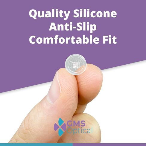 GMS Optical 9mm Small Round Screw in Eyeglass Repair Kit with Screws and Driver, Hard Silicone Nose Pads, Complete Glasses Repair Kit, Factory Replacement Round Non Slip Eyeglass Pads - 10 Pair in Saudi Arabia